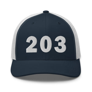 203 Area Code Trucker Cap