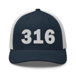 316 Area Code Trucker Cap
