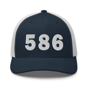 586 Area Code Trucker Cap