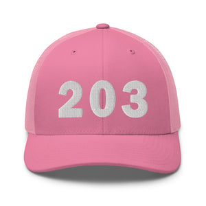 203 Area Code Trucker Cap