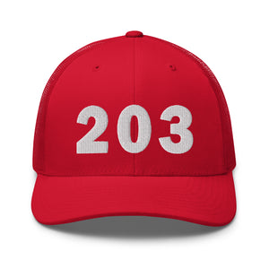 203 Area Code Trucker Cap