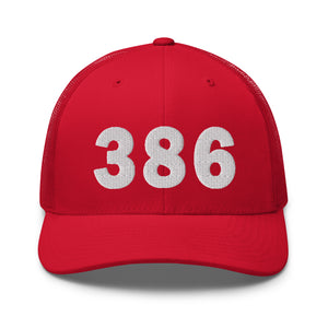 386 Area Code Trucker Cap