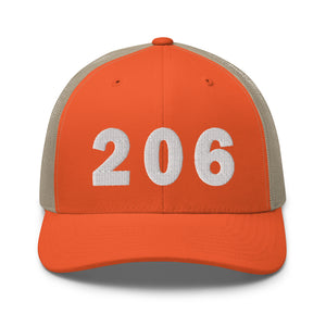 206 Area Code Trucker Cap