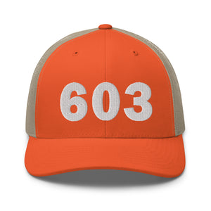 603 Area Code Trucker Cap