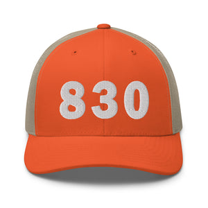 830 Area Code Trucker Cap