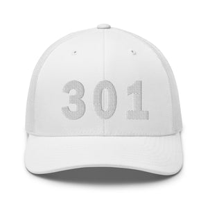 301 Area Code Trucker Cap