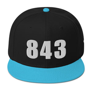 843 Area Code Snapback Hat