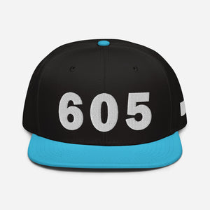 605 Area Code Snapback Hat