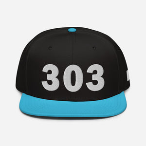 303 Area Code Snapback Hat
