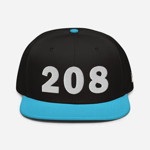 208 Area Code Snapback Hat