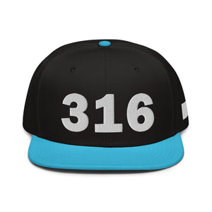 316 Area Code Snapback Hat