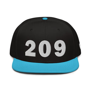 209 Area Code Snapback Hat