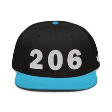 Load image into Gallery viewer, 206 Area Code Snapback Hat