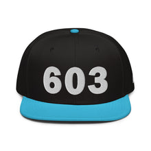 Load image into Gallery viewer, 603 Area Code Snapback Hat