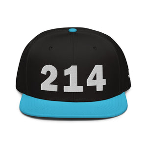 214 Area Code Snapback Hat