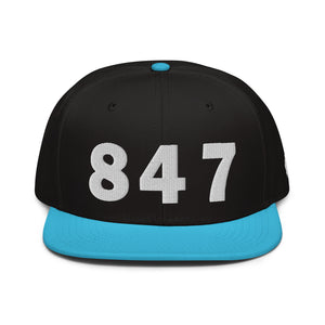 847 Area Code Snapback Hat