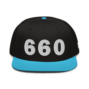 660 Area Code Snapback Hat