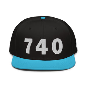 740 Area Code Snapback Hat