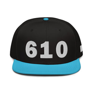 610 Area Code Snapback Hat