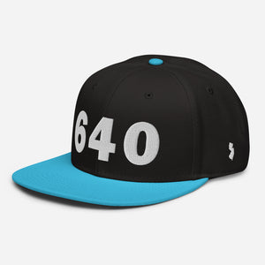 640 Area Code Snapback Hat