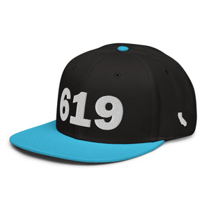 619 Area Code Snapback Hat