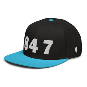 847 Area Code Snapback Hat