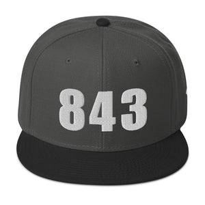 843 Area Code Snapback Hat