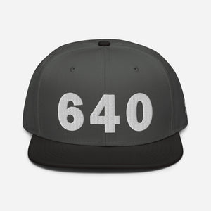 640 Area Code Snapback Hat