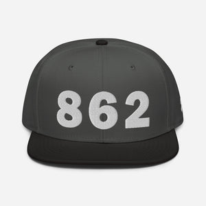 862 Area Code Snapback Hat