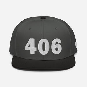 406 Area Code Snapback Hat