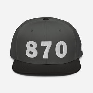 870 Area Code Snapback Hat