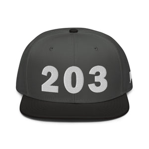 203 Area Code Snapback Hat