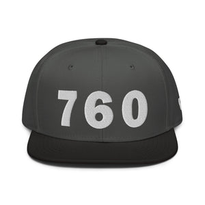 760 Area Code Snapback Hat