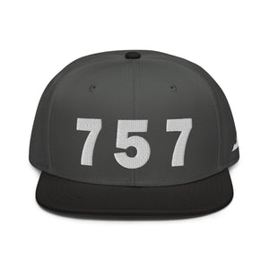 757 Area Code Snapback Hat