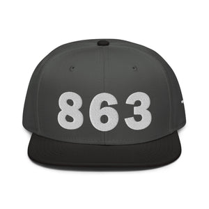 863 Area Code Snapback Hat