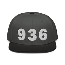 Load image into Gallery viewer, 936 Area Code Snapback Hat