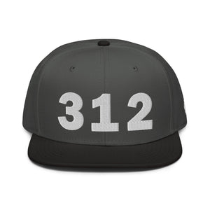 312 Area Code Snapback Hat