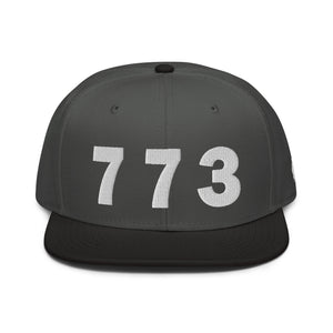 773 Area Code Snapback Hat