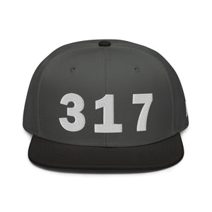 317 Area Code Snapback Hat