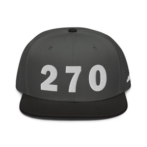 270 Area Code Snapback Hat
