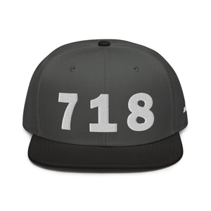 718 Area Code Snapback Hat