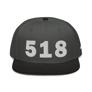 518 Area Code Snapback Hat