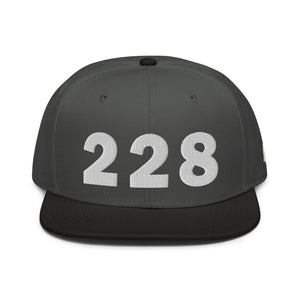 228 Area Code Snapback Hat