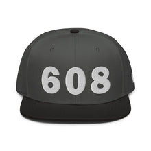 Load image into Gallery viewer, 608 Area Code Snapback Hat