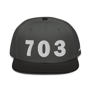 703 Area Code Snapback Hat
