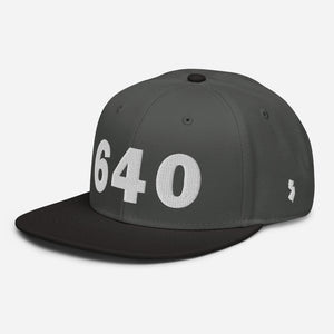 640 Area Code Snapback Hat