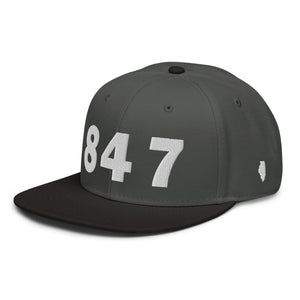 847 Area Code Snapback Hat