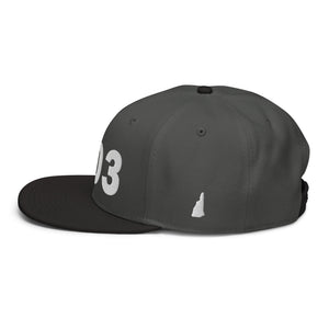 603 Area Code Snapback Hat