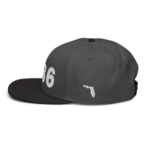 386 Area Code Snapback Hat