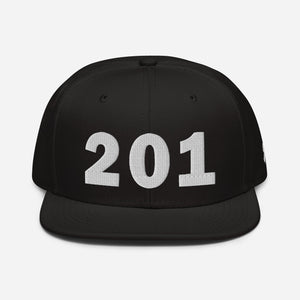 201 Area Code Snapback Hat